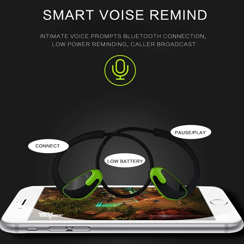 Спортивная bluetooth гарнитура с шейным ремешком 10 часов время громкой связи
