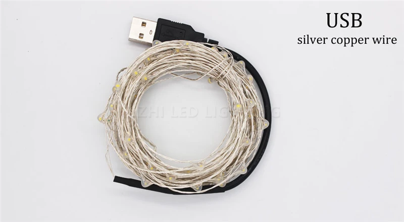 10 метров 5 в USB RGB светодиодный светильник s 8 режимов водонепроницаемый Рождественский светильник s внутренний декоративный светильник Рождественская гирлянда Сказочный светильник
