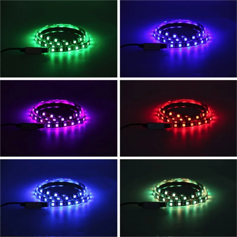 

Hot 0.5/1/1.5/2M Fashion 5V Led Strip Light With Remote Control USB Lamp Tape For TV Background Lighting Desktop Decoration BX