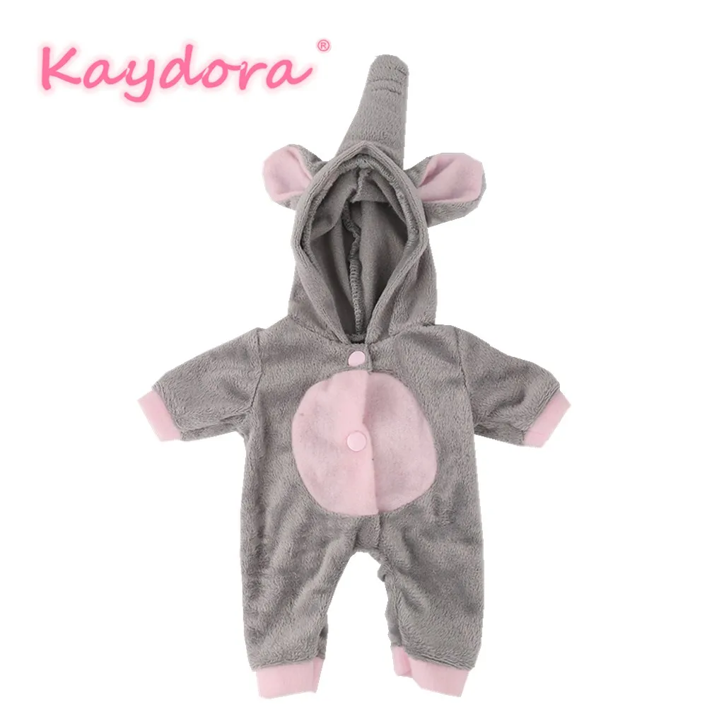 Комбинезон KAYDORA Reborn Baby Doll одежда с изображением серого слона животных для