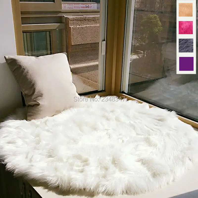 Длинный искусственный мех Искусственная овчина пушистое сиденье для дивана
