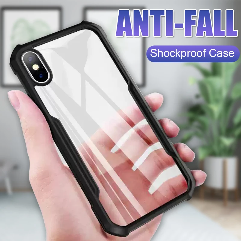 Luxury Shockproof Phone Case On The For IPhone XS Max X XR Soft Transparent Cover 8 7 6 6s Plus Bumper |