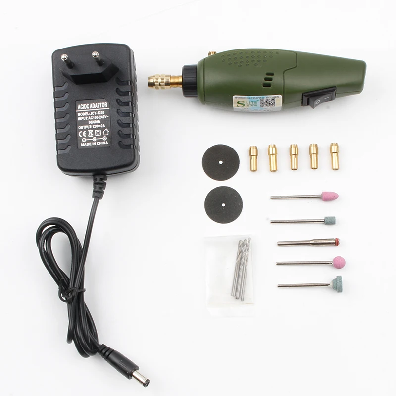 Мини электрическая дрель DIY электрическая шлифовальная машина Dremel дрель 12 В DC шлифовальный набор для фрезерования полировки сверления резка гравировка комплект