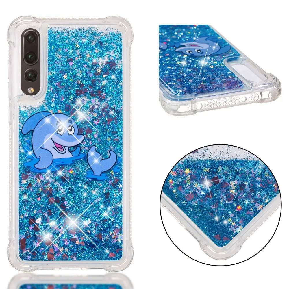 Жидкий чехол с единорогом для Huawei P20 Pro Plus Lite P Smart Y5 Y6 Y7 Prime P8 P9 2017 Mate 10 Etui Coque Case |