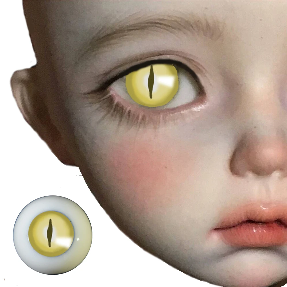 Bjd свежие желтые глаза BJD глазные яблоки 12 мм 14 16 18 20 22 акриловые Глазные bjd кукла