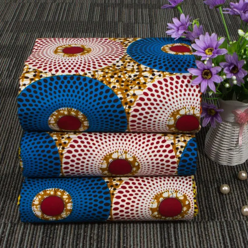 2019 африканская национальная одежда круглый Печатный узор Африканский воск ткань