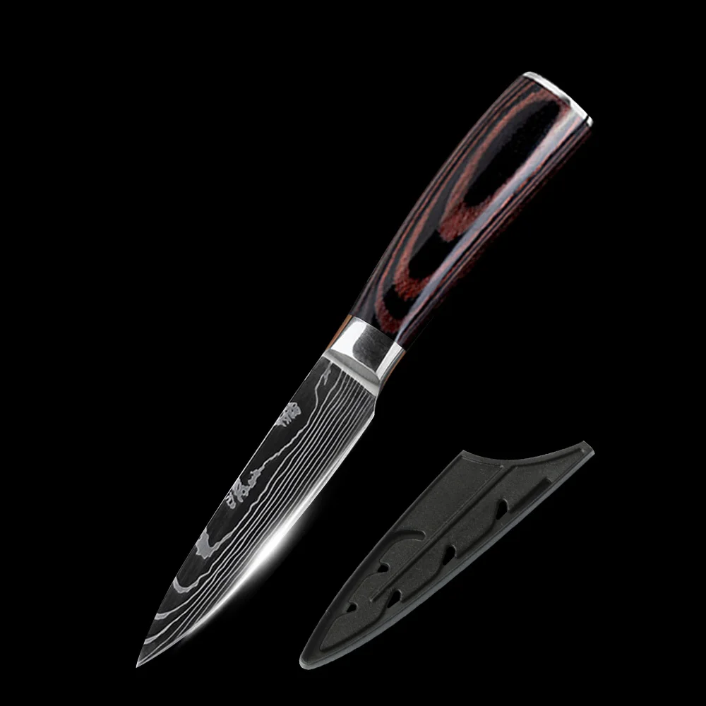 3.5 inch Fruit Knife XYj Новое поступление кухонные ножи из нержавеющей стали инструмент для приготовления фруктов Santoku нож шеф-повара Дамасские вены кухонные ножи - Цвет: 3.5 inch Fruit Knife