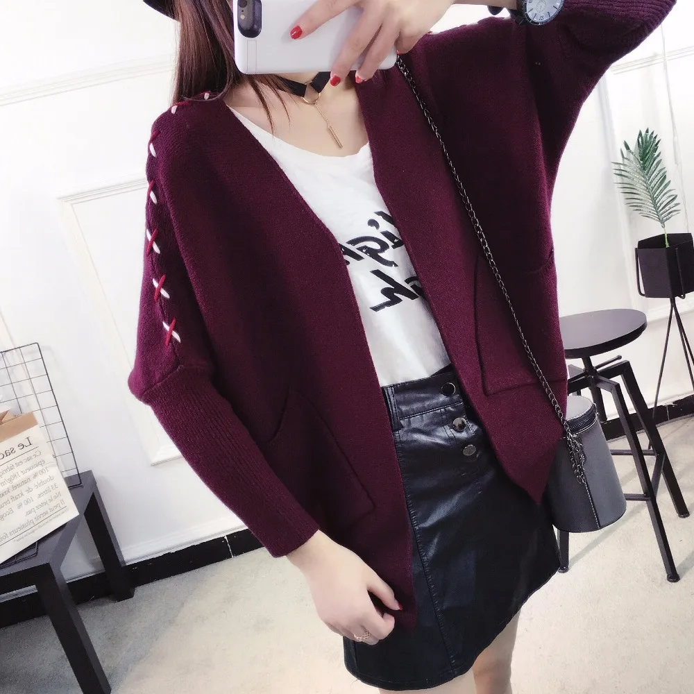 2017 зимние Для женщин Кардиганы для свитер новая мода машинной вязки высокое