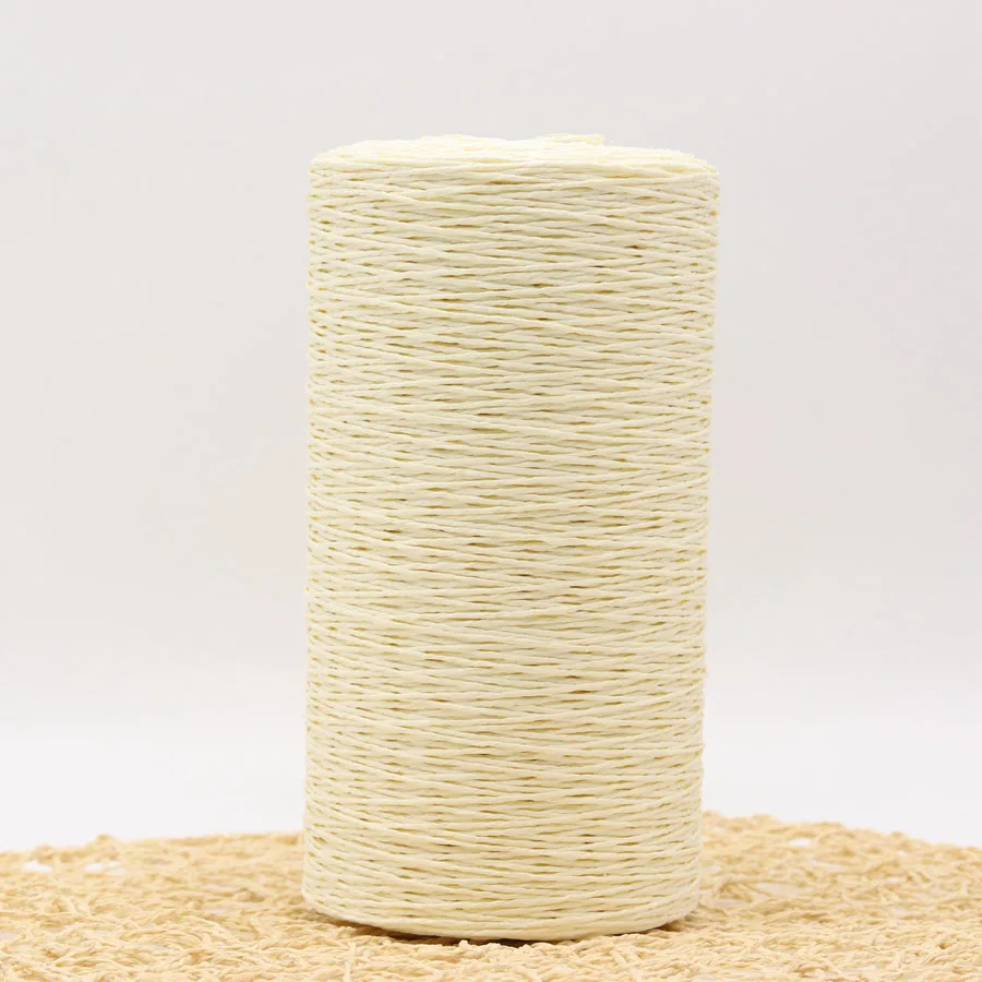 milk white 500 г/лот, летняя соломенная рафия, натуральная пряжа для вязания крючком, вязаная одежда, шерстяные шляпы из пряжи, сумки, корзины, пряжа для ручного вязания - Цвет: milk white