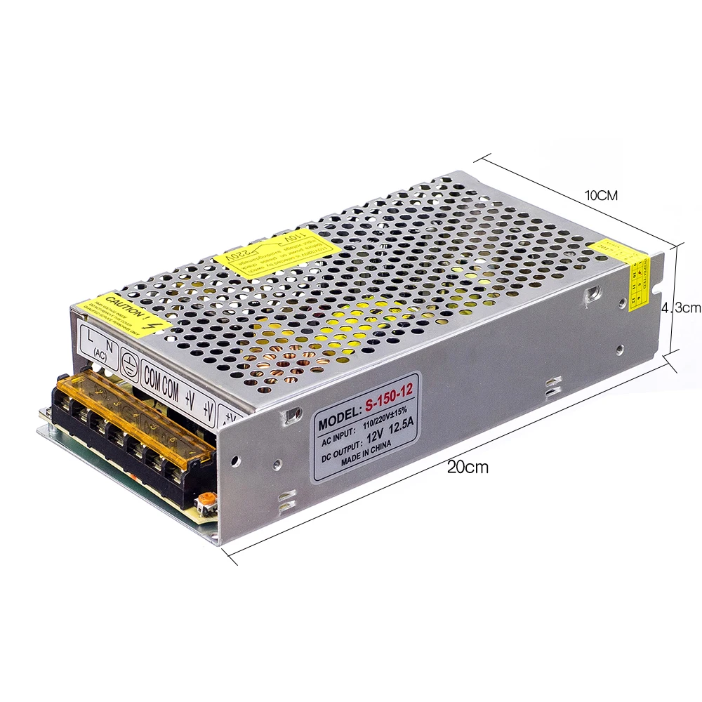1 шт. Светодиодные ленты светильник Мощность Адаптер Питания SMD 5050 3528 1A 2A 3A 5A 8A 10A 12A 15A 20A 30A 40A AC 110 V-265 V постоянного тока до DC12V трансформаторы