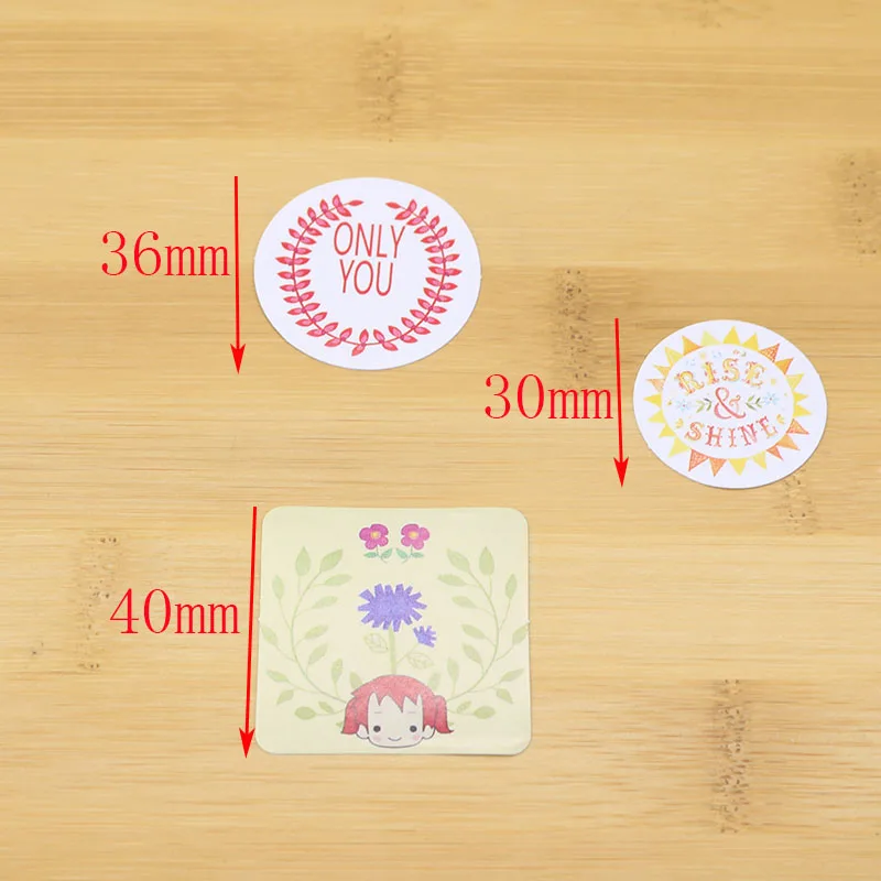 Маленькая свежая в штучной упаковке милые наклейки из мультфильмов этикетка