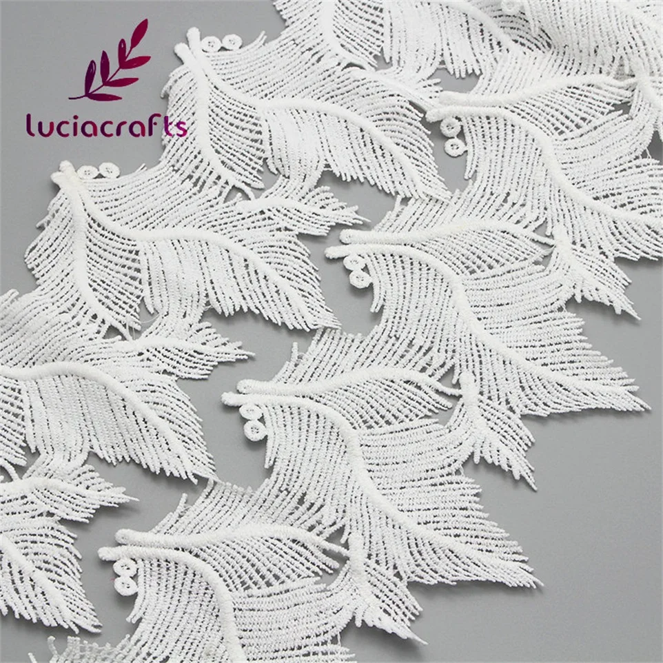 Lucia crafts 1y/5y 12 см белая вышитая кружевная ткань отделка ленты DIY шитье ручной работы одежда ремесло материалы N0512
