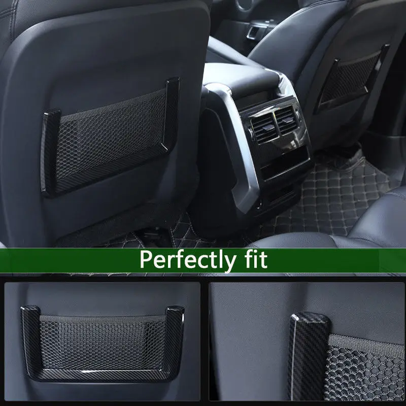 2 Pcs Carbon Fiber Style Rear Row Net Frame Trim For Landrover Range Rover Sport Evoque 2012-2017 Car Accessories | Автомобили и