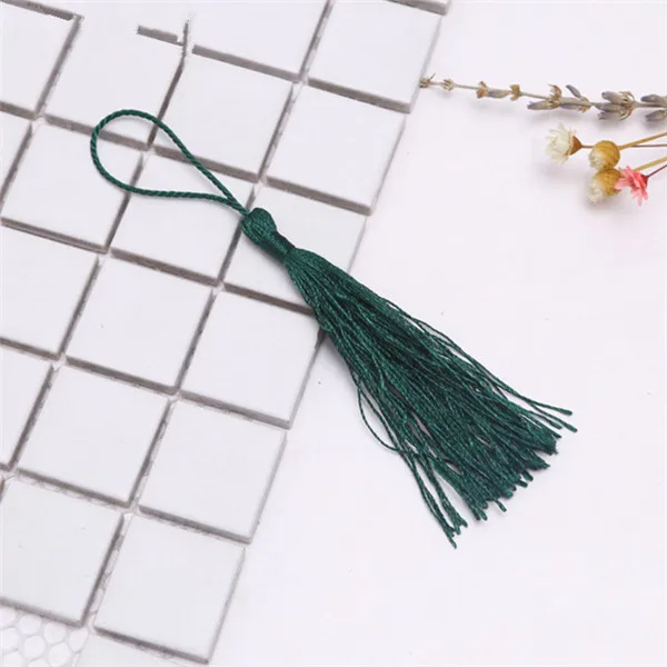 Dark green Tassels 30 шт. полиэстер пушистые кисточки бахрома Кулон DIY Материал цветной шнур кисточки отделка дома вечерние украшения кисточки ленты аксессуары - Цвет: Dark green Tassels
