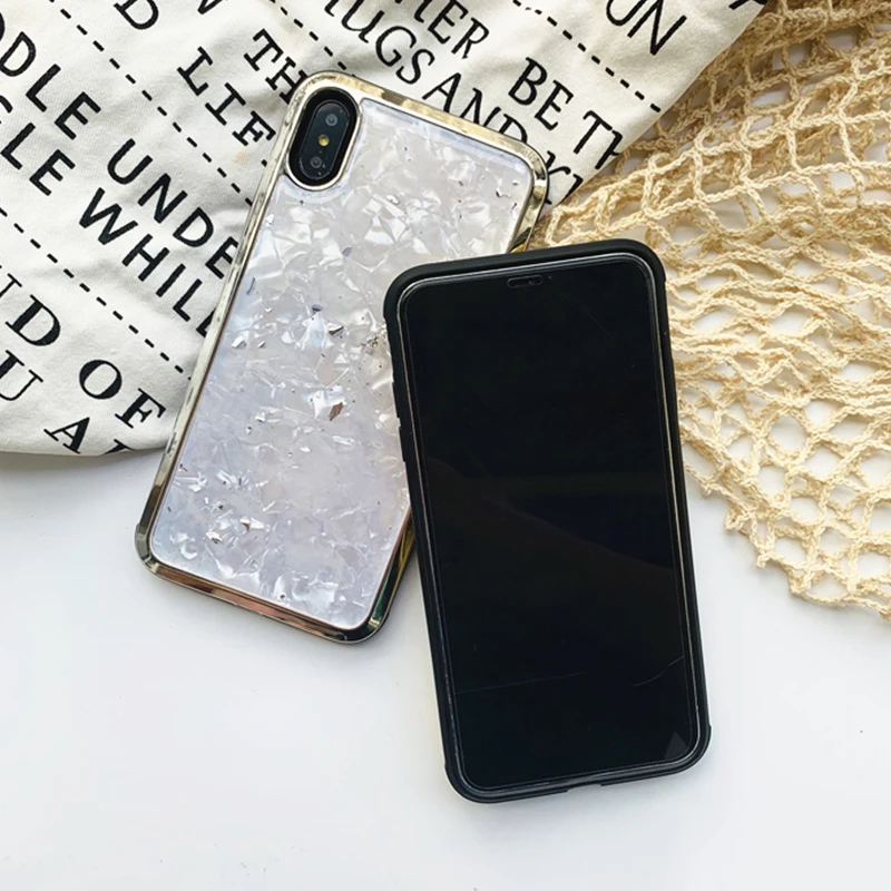 GlamPhoneCase роскошные золотые Фольга корпус чехол для iPhone X Xs Max XR 8 iPhone 7 Plus простой жесткий для задней панели чехол для iPhone 8, 7, 6, 6S Plus, чехол