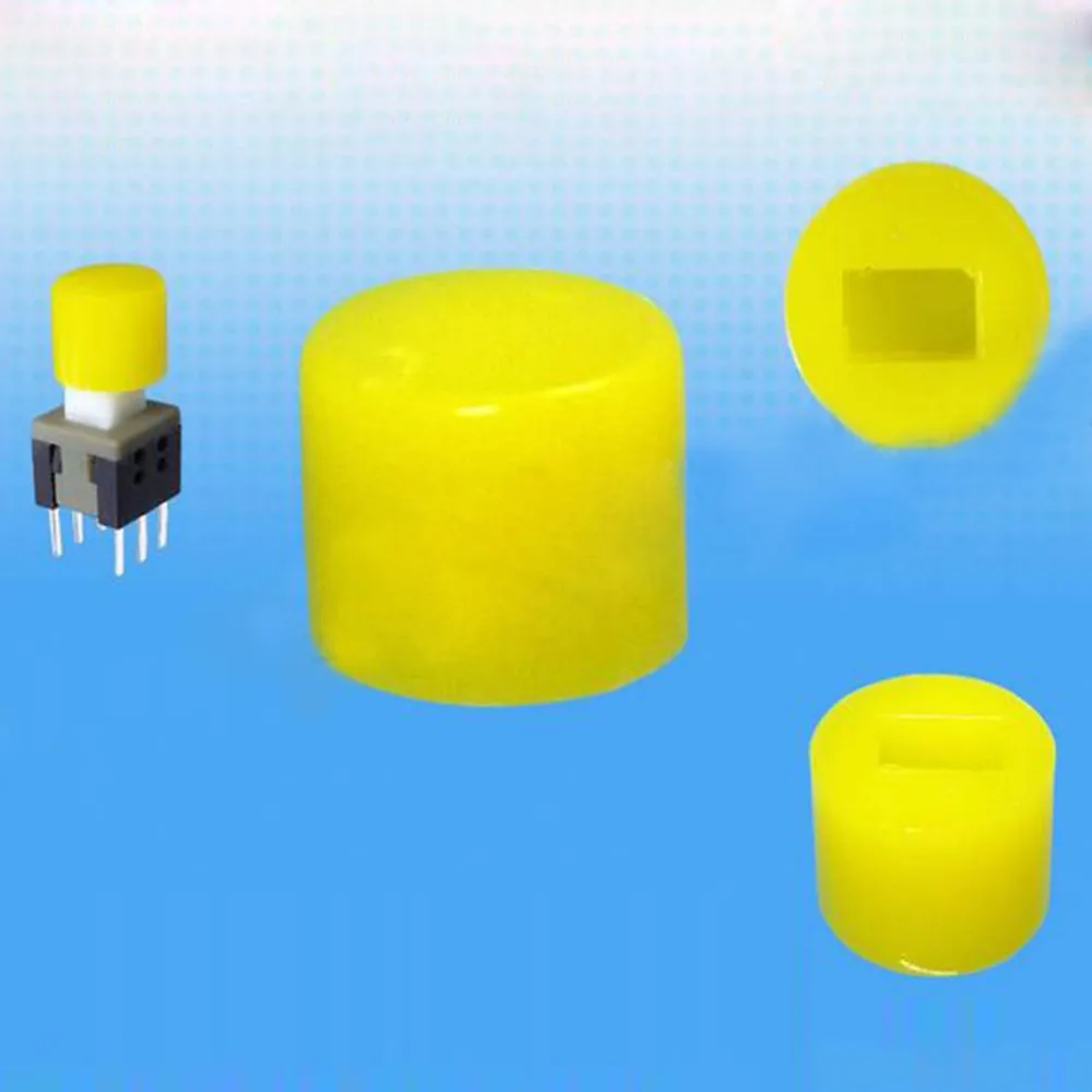 

200pcs 6*5mm Round Button Cap Push Switch Caps Multi Color Button Cover for Self Locking 5.8/7/8/8.5mm Switches Wholesale