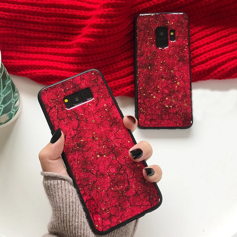 Роскошные мраморные чехлы для телефонов Samsung Galaxy S7 edge S9 S8 Plus Note 9 8 Мягкая