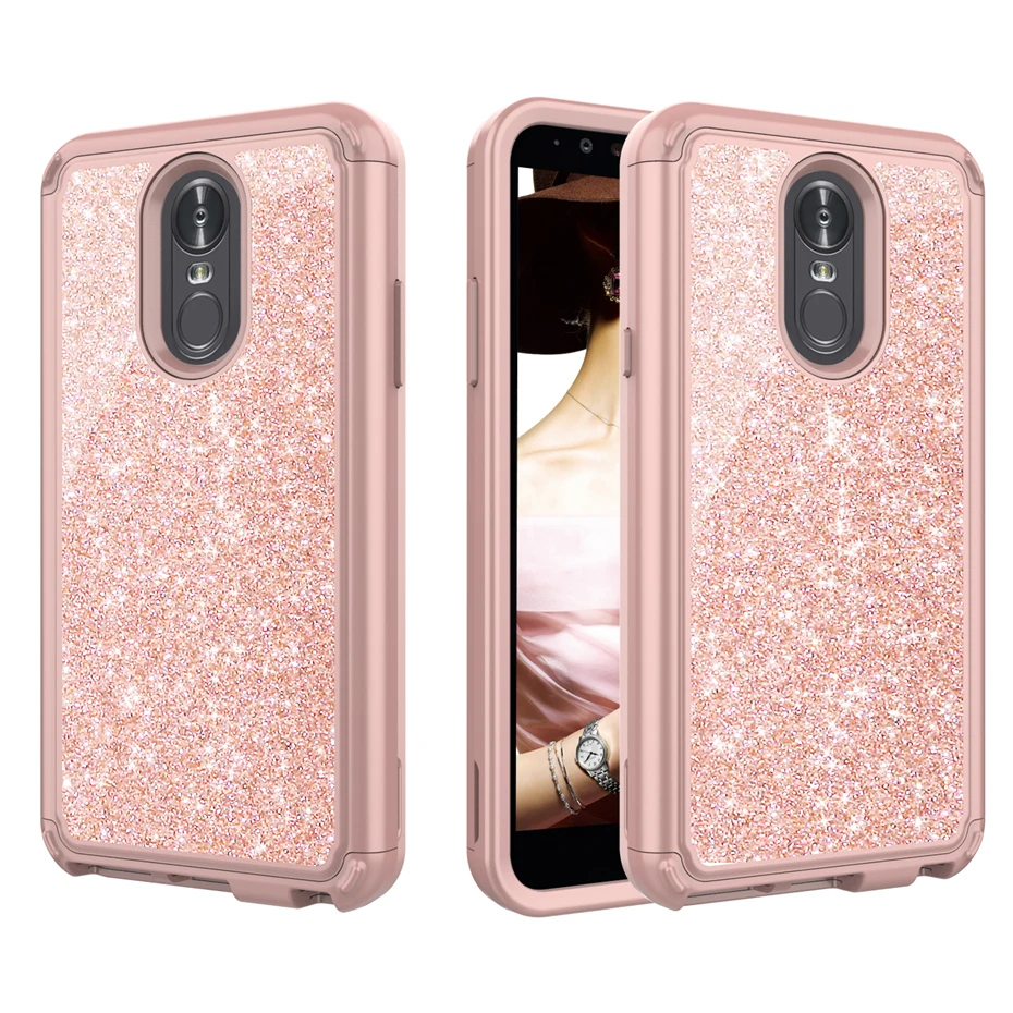 Bling Glitter Case For LG Stylo 4 Stylo4 LM-Q710MS Hybrid PC TPU Dual Layer Shockproof Phone Cover 3 LS777 |