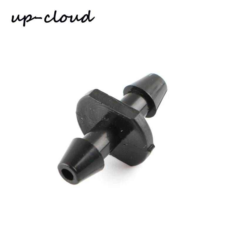 

100pcs UP-CLOUD 1/8" Barbed Double Way Connector 3/5mm Garden hose Micro Irrigation System Watering Tube Joint Pipe Adapter