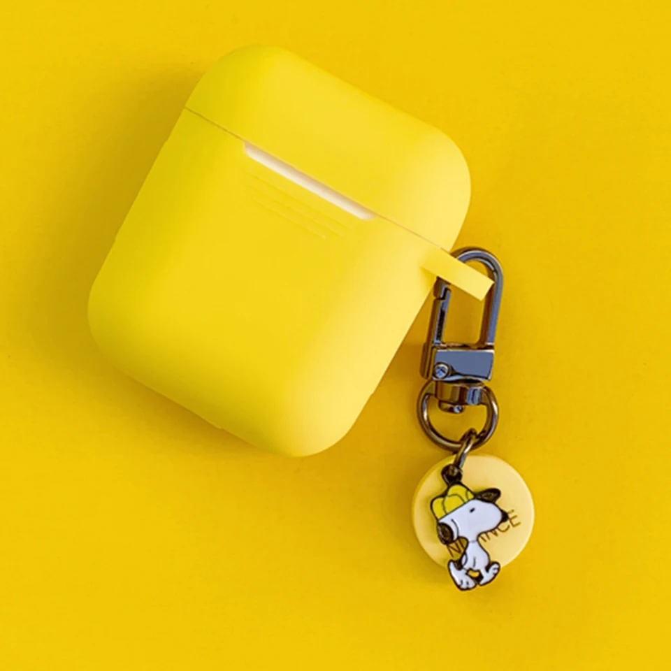 Силиконовый чехол с милой собачкой для Apple, аксессуары для airpods, Bluetooth наушники, мультяшный чехол, чехол для наушников, кольцо для ключей