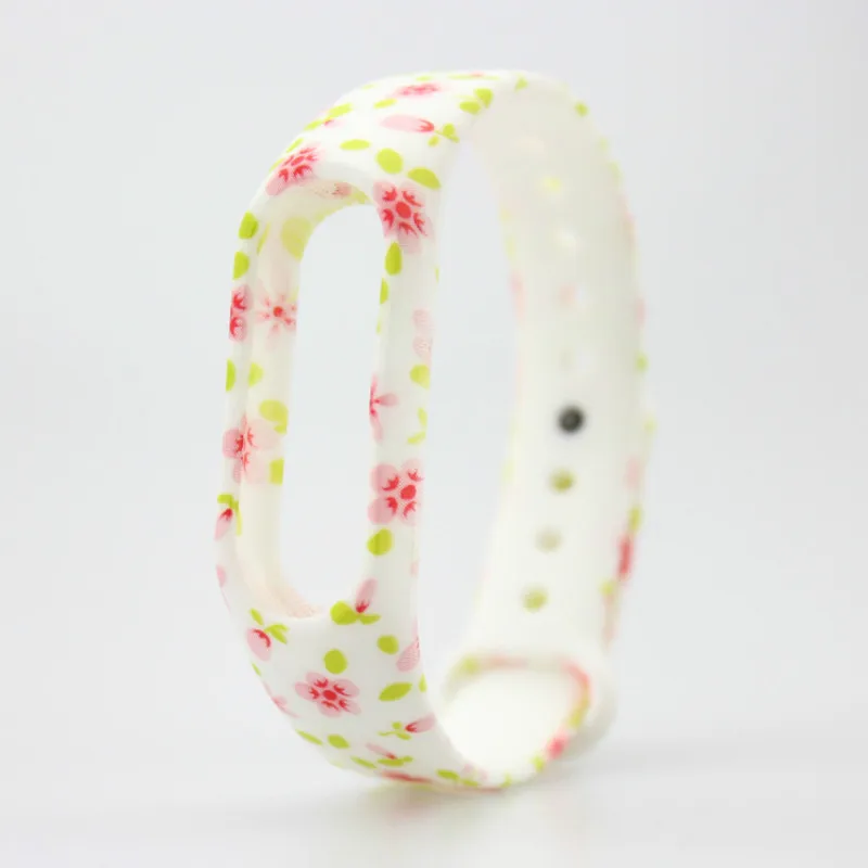 Цветочный Принт Заменить Чехлы для Mi Группа 2 Наручные Smart Watch Замена Корпуса |