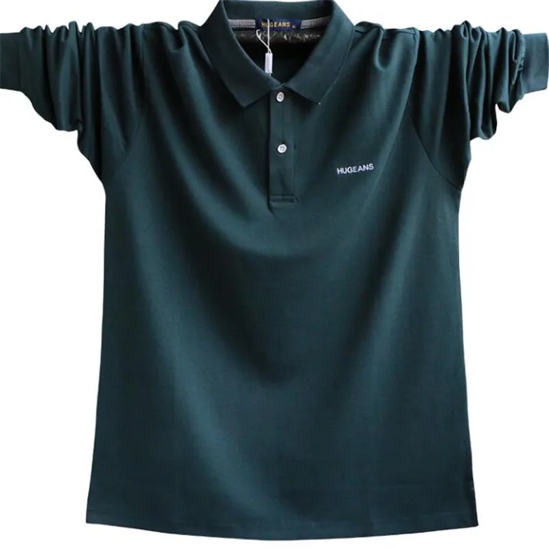 

Plus Size Mens Poloshirt Men Cotton Polos Shirt Men Long Sleeve Loose Poloshirts 2021 New Fashion Male Clothing Hot Sale A5308