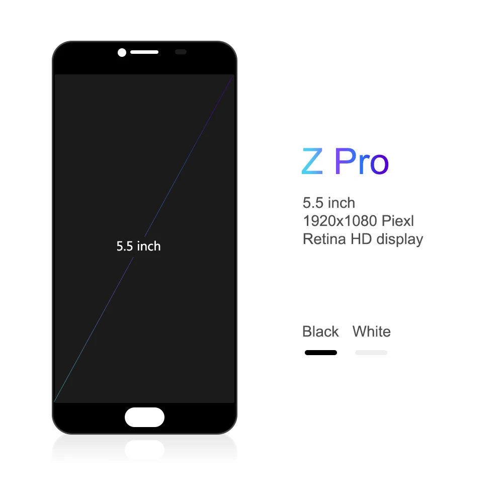 5 дюймов для UMI Z Pro LCD дисплей + сенсорный экран Стекло 100% тест дигитайзер