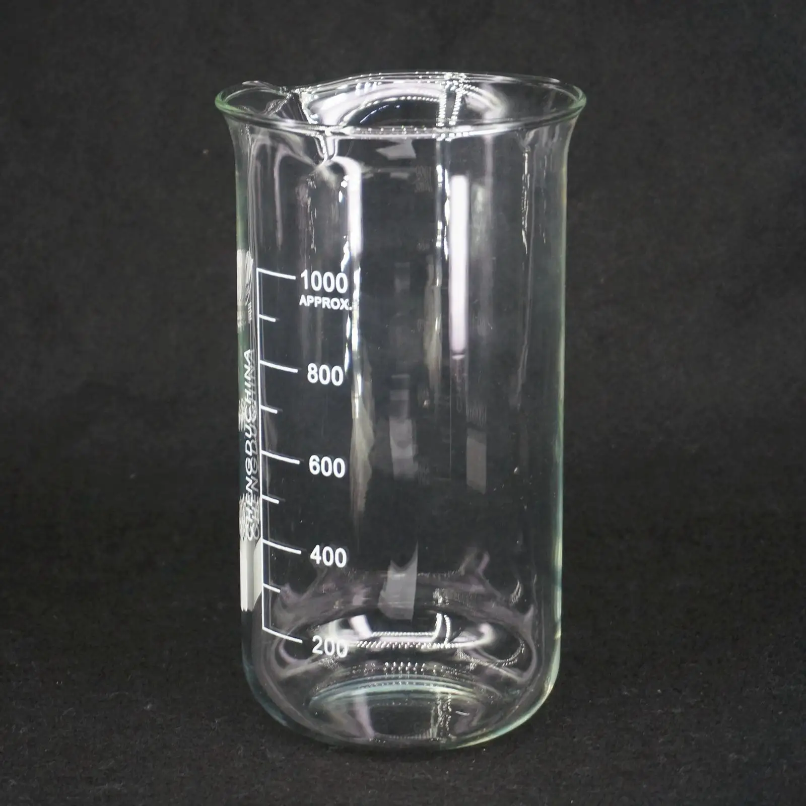 1000Ml บีกเกอร์ฟอร์มสูงเคมีในห้องปฏิบัติการ Borosilicate แก้ว Beaker หนากับ Spout ฟรีเรือ