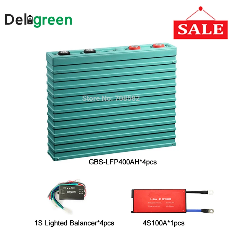 GBS 12V 400ah Lifepo4 батареи с пассивной активной bms 4S 100A lifepo4 pcm для