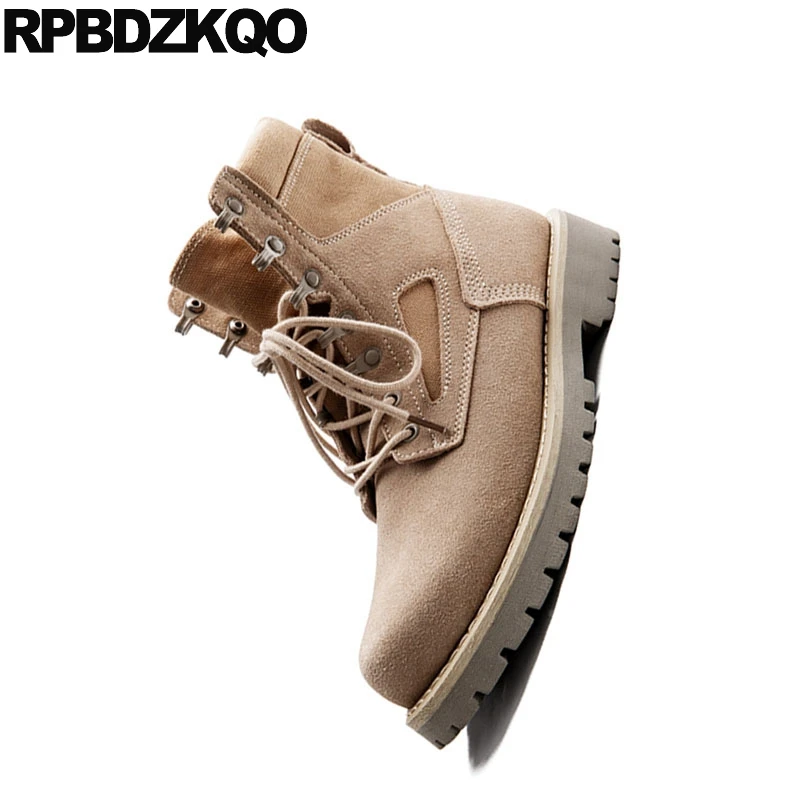 Пустыни из натуральной кожи и замши Осенние мужские ботинки в стиле пэчворк