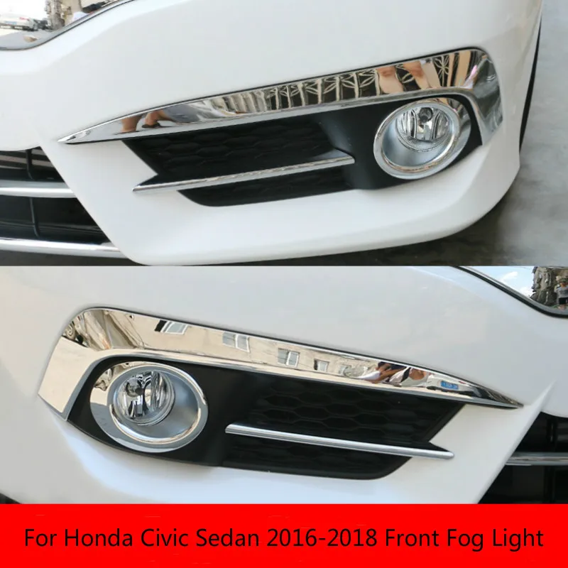 

2 шт., передняя противотуманная Крышка для Honda Civic 10 седан 2016 2017 2018