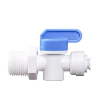 50pcslot 12 male thread 14 ball valve backwash controlled 6 5mm ro fitting pe pipe quick connector water filter parts