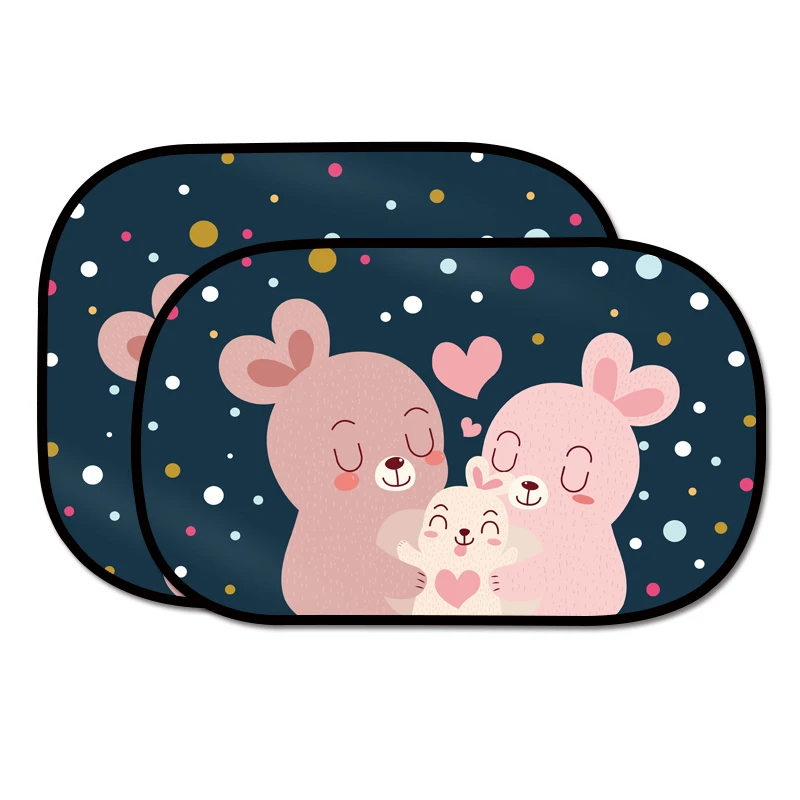 

Car static sunshade block Cartoon auto side window Baby UV sunlight protector 49*31cm foldable Electrostatic film[small]