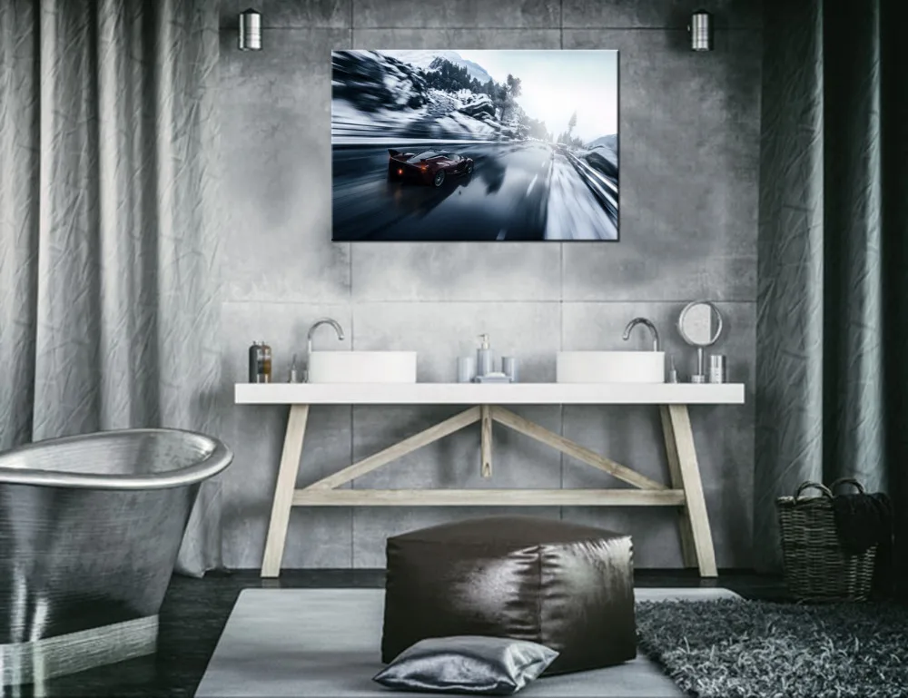 HD Picture Canvas Wall Art Prints Speed Racing Home Decor For Bedroom Modern Painting Poster Artworks Contemporary Mural | Дом и сад