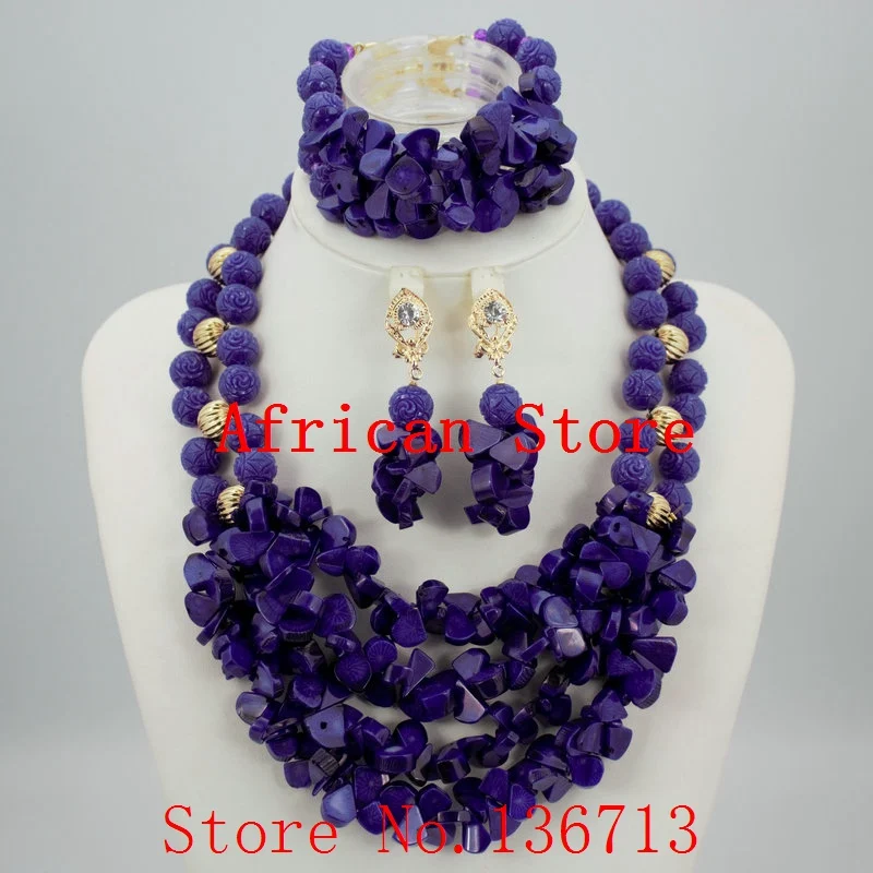 Последние коралловые золотые Африканские свадебные бусы ювелирный набор