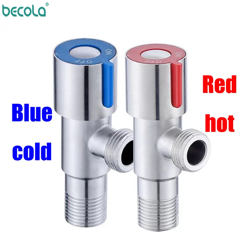 

Becola Angle Valves SUS304 Stainless Steel Brushed Finish Filling Valve Bathroom Accessories Angle Valve for Toilet Sink