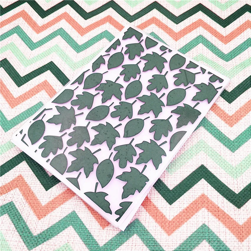 Easter plastic maple leaf template craft card making paper album wedding decoration scraping Embossing folders | Дом и сад
