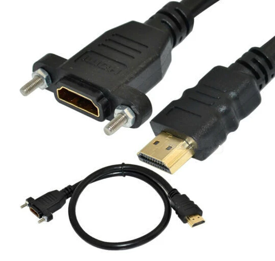 50 см V1.4 3D HDMI штекер к женскому M/F позолоченный видео кабель Линия Панель Крепление