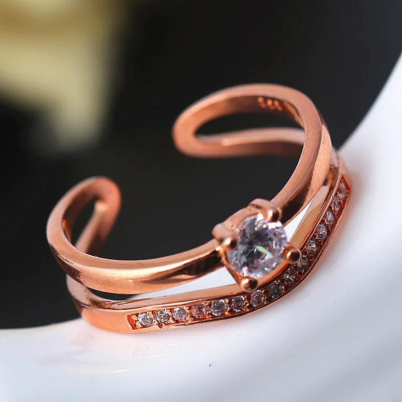 2018 Special Offer Limited Anel Masculino Rings Anillos 11.11 Fire Double Heart Zircon Glamour Lady Ring Adjustable Opening 925 | Украшения