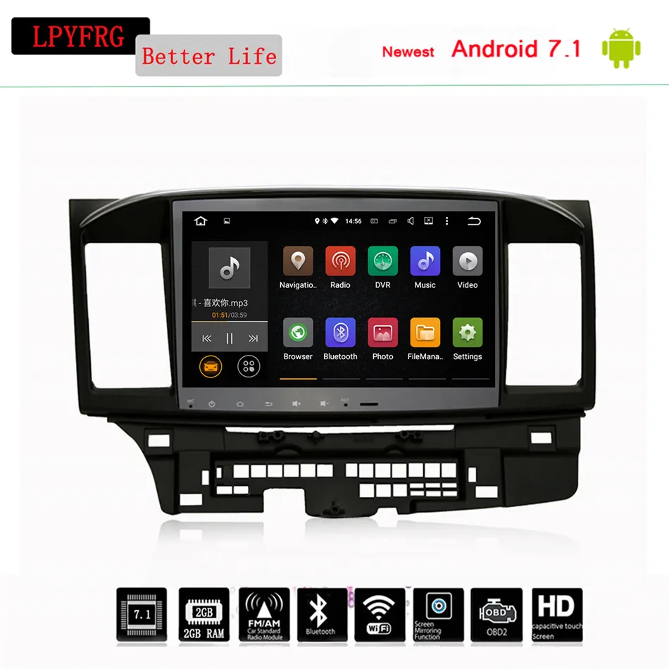 Автомобильный DVD проигрыватель с радио и видеоплеером android 10 0 4 Гб + 64 ГБ для MITSUBISHI