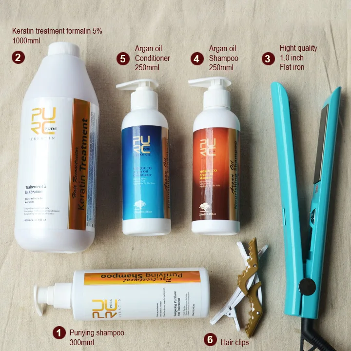 Набор для ухода за волосами Кератиновое лечение волос и Кератиновый очищающий