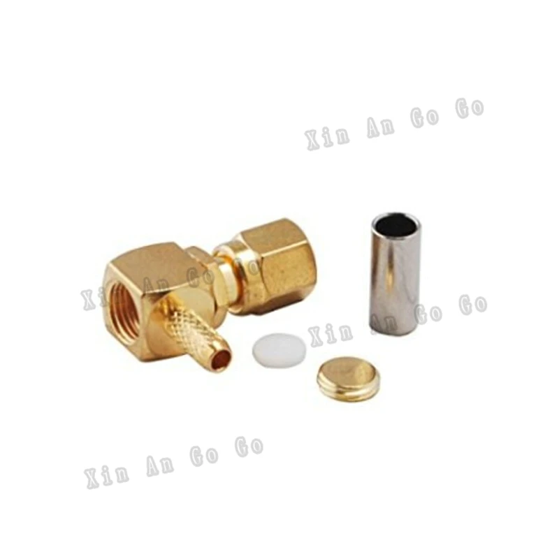 Коннектор SMC с гнездовым обжимом RF гнездовой разъем прямым углом обжима для