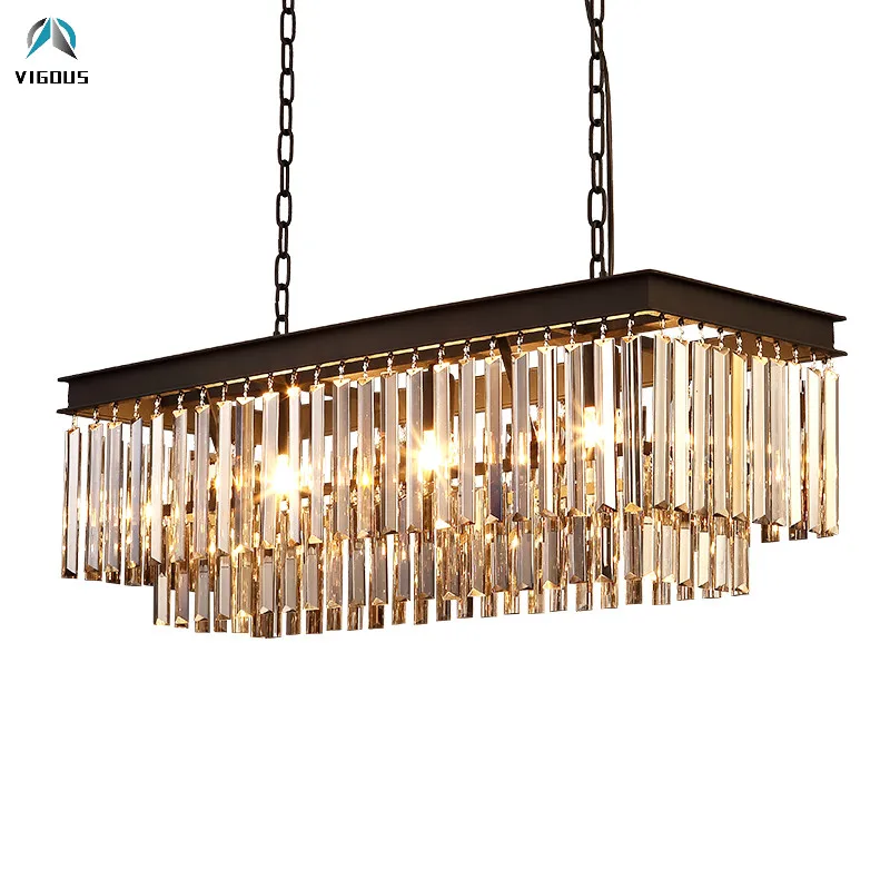 

Американский Rh чердак прямой светодиодный подвесной светильник Lustre K9 хрустальный подвесной светильник для столовой светильники подвесные...