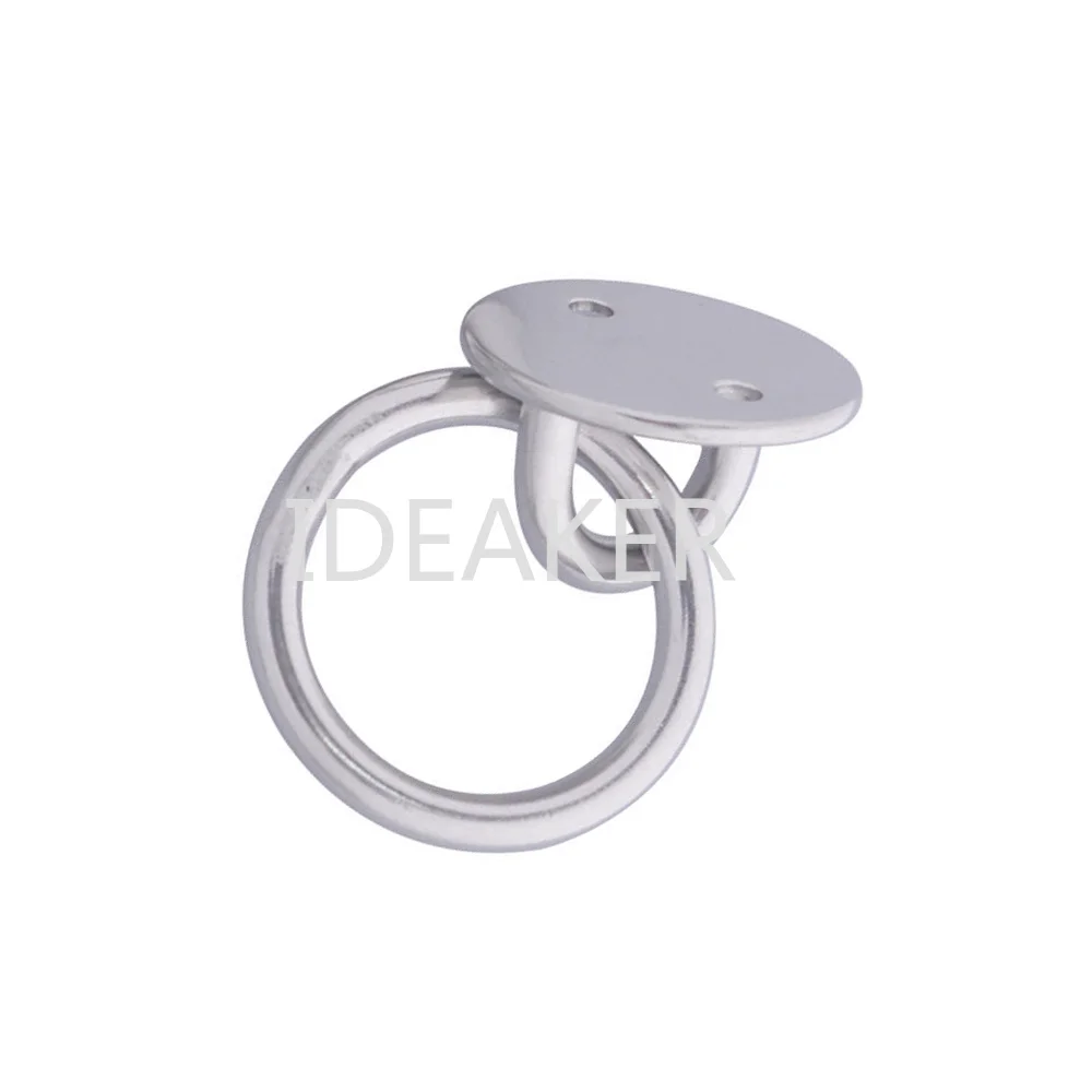 2PCS Stainless Steel M6 Round Sail Shade Pad Eye Plate U-shaped Hook Ring Welded | Инструменты