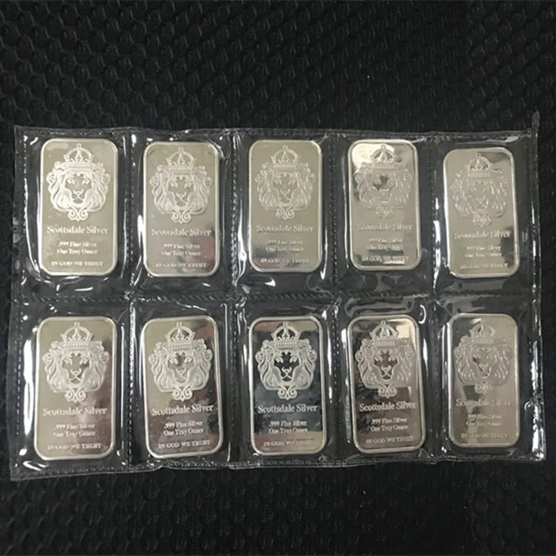 5 шт. немагнитная Посеребренная вакуумная упаковка 50 мм x 28 мм|set gold|set coinsset 10 |