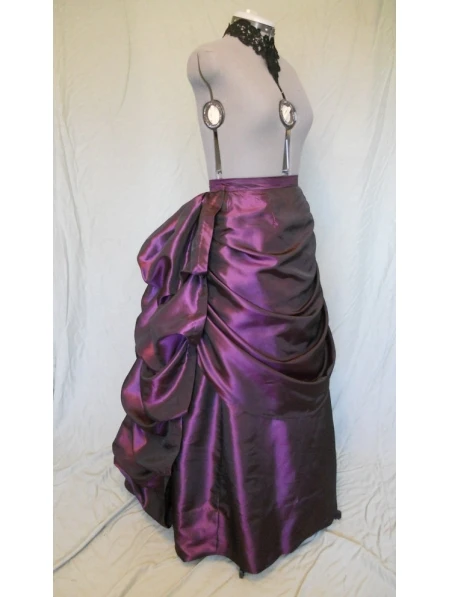 

Purple Taffeta Victorian Bustle Skirts