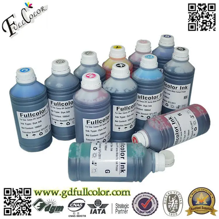 

Free shipping 12COLOR pigment ink for Canon IPF5000 wide format printer with 12 piece cartridge free