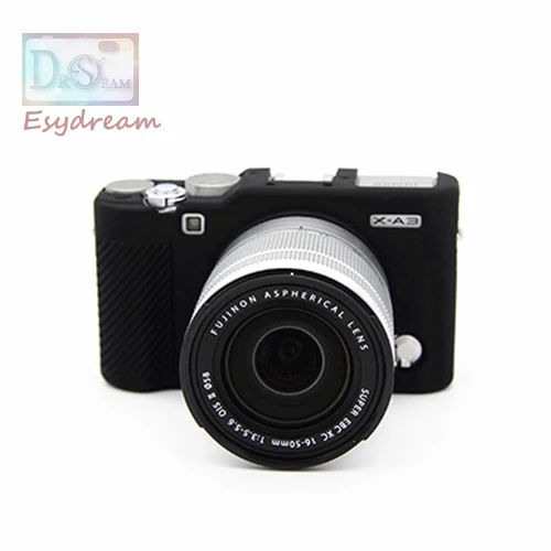 Резиновый силиконовый чехол Защитная мягкая рамка для Fuji Fujifilm XA3 X-A3 XA10 X-A10 камера - Цвет: Черный