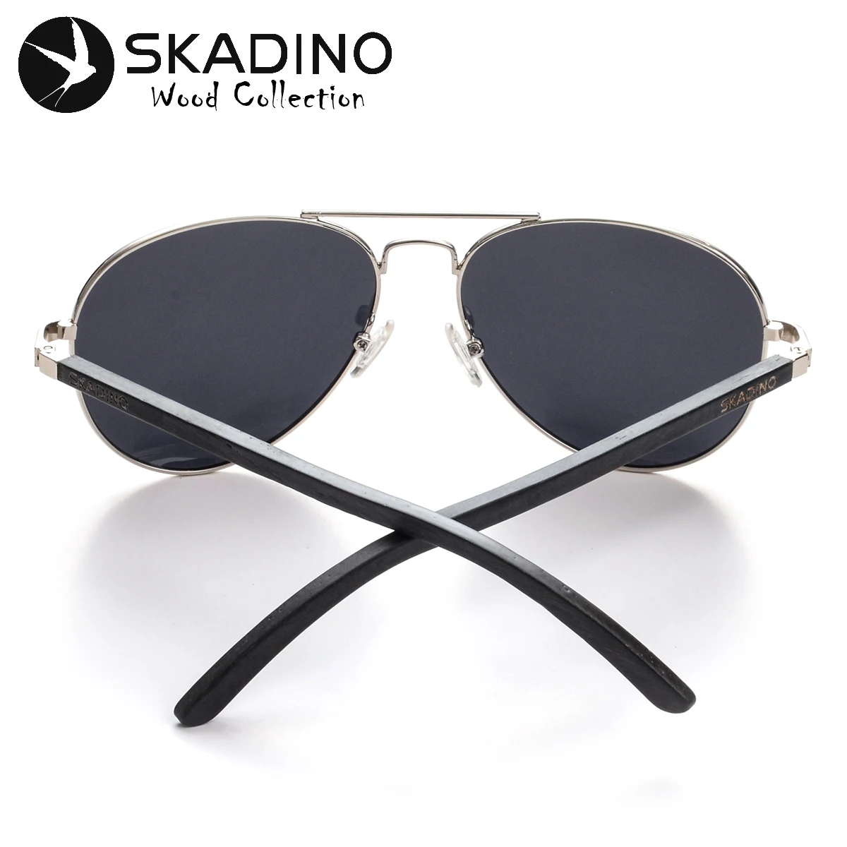 SKADINO UV400 поляризационные мужские солнцезащитные очки пилота из бука Модные для