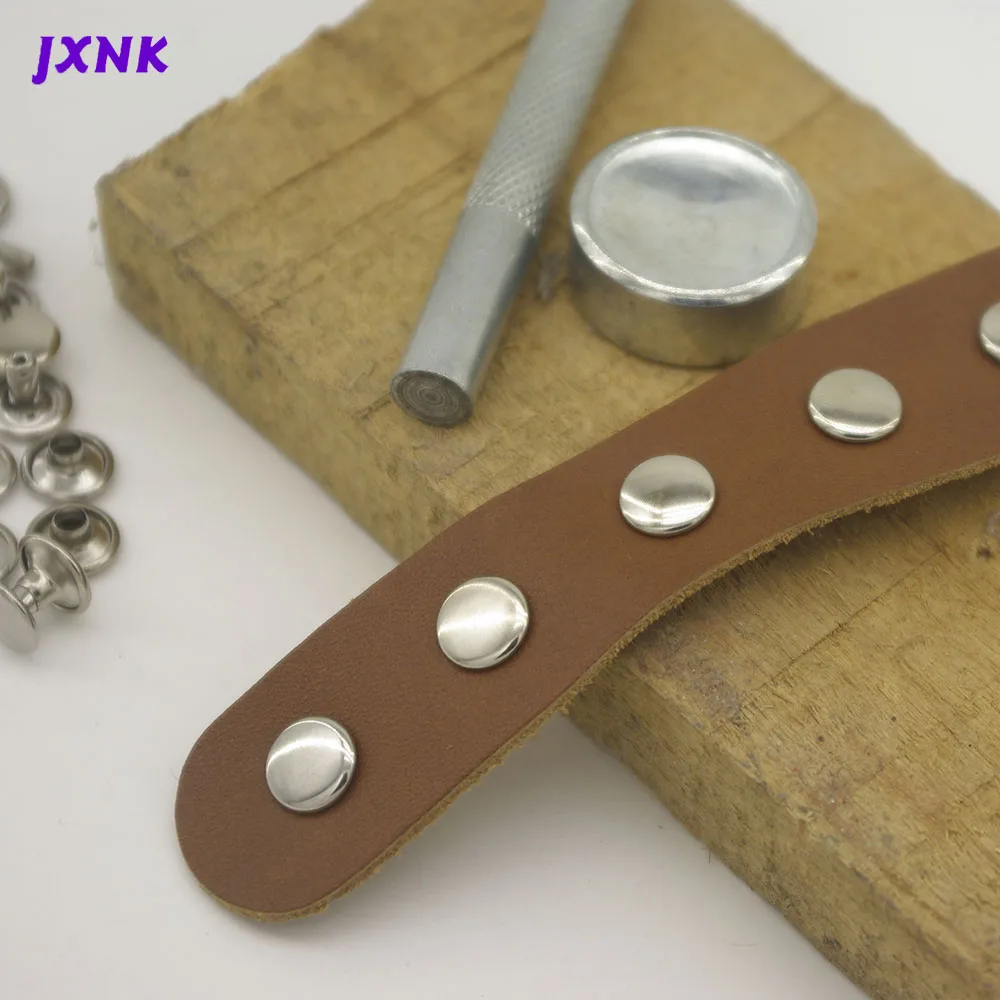 50 шт./лот 9 мм Металлические латунные Серебристые никелевые заклепки панк сумки